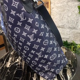 Replica Louis Vuitton Black Monogram Giraffe Savane Chapman Tote
