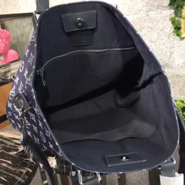 Replica Louis Vuitton Black Monogram Giraffe Savane Chapman Tote