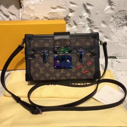 Replica Louis Vuitton Black Multicolor Graphic Petite Malle - Style 2