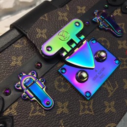 Replica Louis Vuitton Black Multicolor Graphic Petite Malle - Style 2