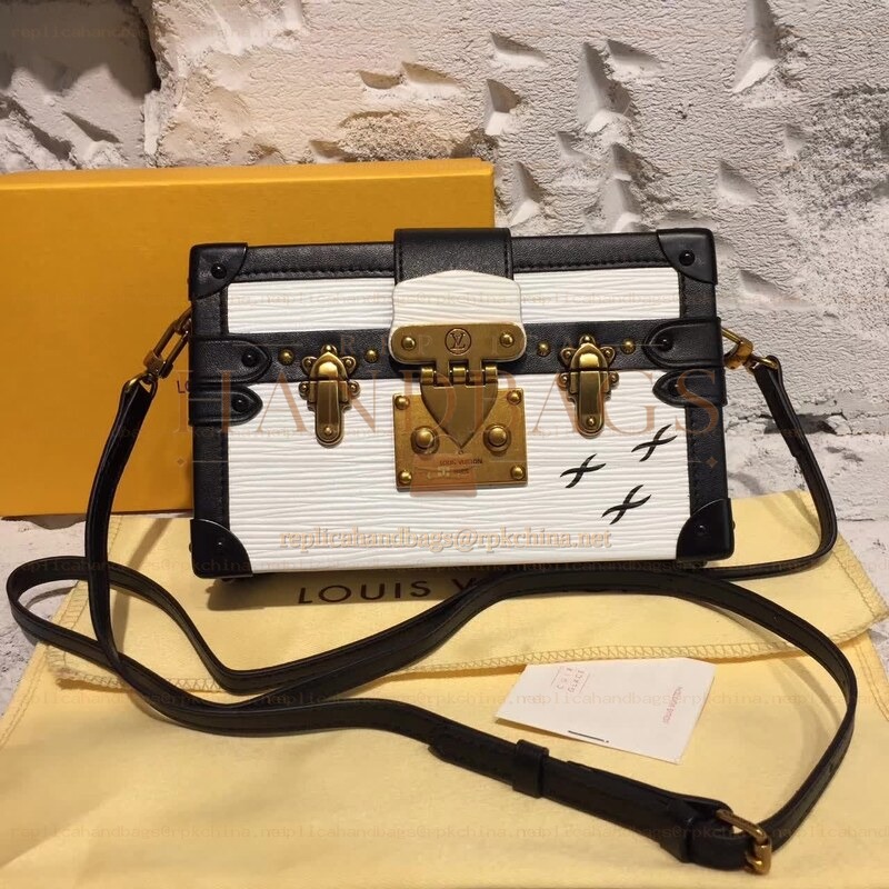 Replica Louis Vuitton Black White Graphic Petite Malle