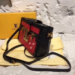 Replica Louis Vuitton Black Red Graphic Petite Malle - Style 2