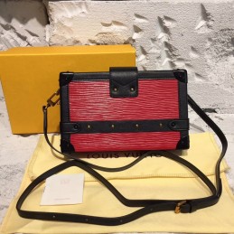 Replica Louis Vuitton Black Red Graphic Petite Malle - Style 2