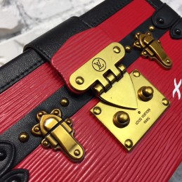 Replica Louis Vuitton Black Red Graphic Petite Malle - Style 2