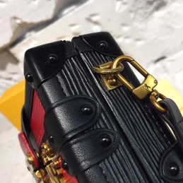 Replica Louis Vuitton Black Red Graphic Petite Malle - Style 2