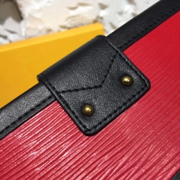 Replica Louis Vuitton Black Red Graphic Petite Malle - Style 2