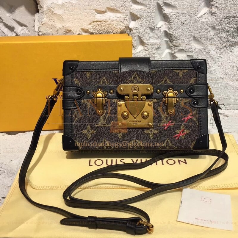 Replica Louis Vuitton Brown Monogram Graphic Petite Malle