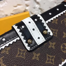 Replica Louis Vuitton Brown Monogram Black Studded Petite Malle
