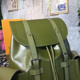 Replica Louis Vuitton Khaki Leather Christopher Backpack