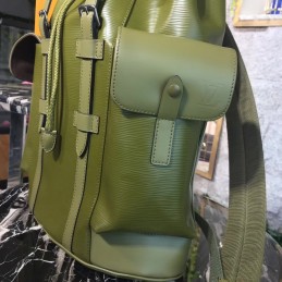 Replica Louis Vuitton Khaki Leather Christopher Backpack