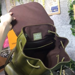 Replica Louis Vuitton Khaki Leather Christopher Backpack