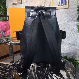Replica Louis Vuitton Black Leather Supreme Christopher Backpack