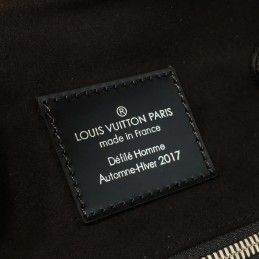 Replica Louis Vuitton Black Leather Supreme Christopher Backpack