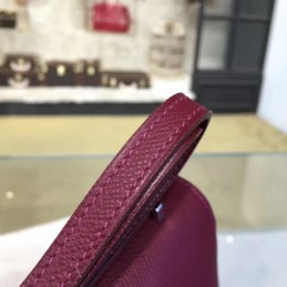 Replica Hermes Burgundy Constance Mini 18 Palladium Hardware Bag