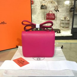 Replica Hermes Fuchsia Constance Mini 18 Palladium Hardware Bag