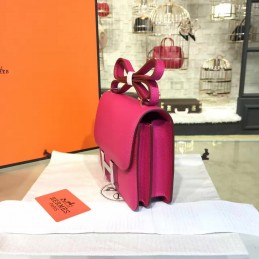 Replica Hermes Fuchsia Constance Mini 18 Palladium Hardware Bag