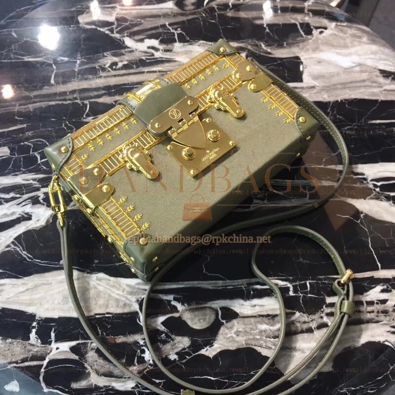 Replica Louis Vuitton Olive Graphic Petite Malle