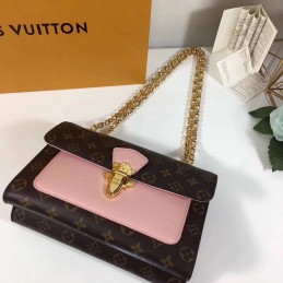Replica Louis Vuitton Brown Monogram Pale Pink Victoire