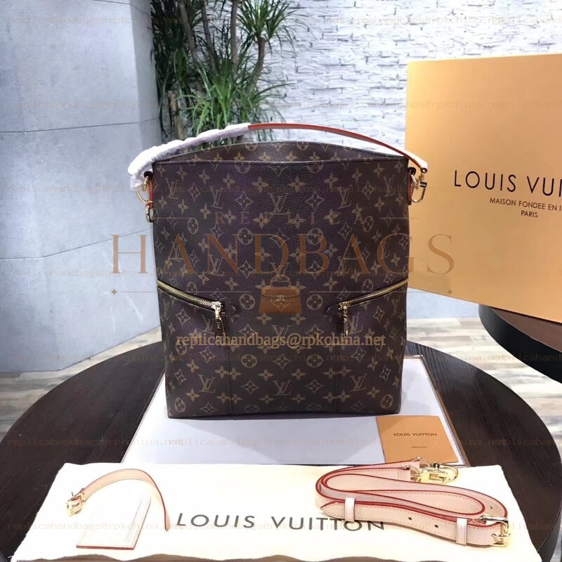 Replica Louis Vuitton Brown Monogram Pale Pink Melie