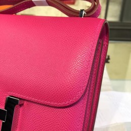 Replica Hermes Fuchsia Constance Mini 18 Palladium Hardware Bag
