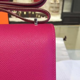 Replica Hermes Fuchsia Constance Mini 18 Palladium Hardware Bag