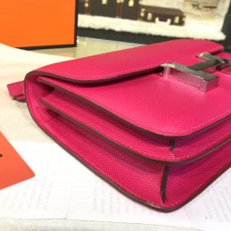 Replica Hermes Fuchsia Constance Mini 18 Palladium Hardware Bag