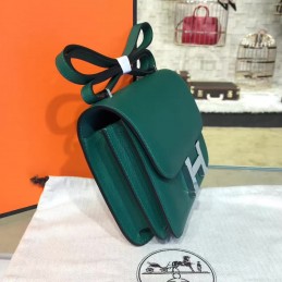 Replica Hermes Green Constance Mini 18 Palladium Hardware Bag