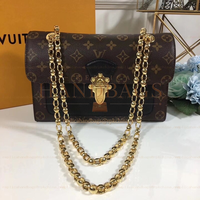 Replica Louis Vuitton Black Textured Victoire