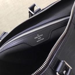 Replica Louis Vuitton Black Leather Supreme Keepall Bandouliere 45