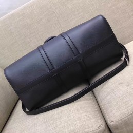 Replica Louis Vuitton Black Leather Supreme Keepall Bandouliere 45
