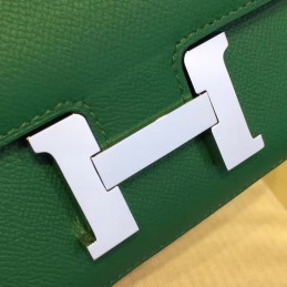 Replica Hermes Green Constance Mini 18 Palladium Hardware Bag