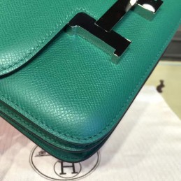 Replica Hermes Green Constance Mini 18 Palladium Hardware Bag