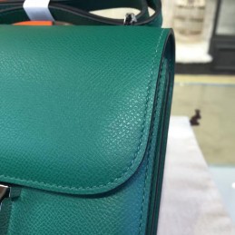 Replica Hermes Green Constance Mini 18 Palladium Hardware Bag