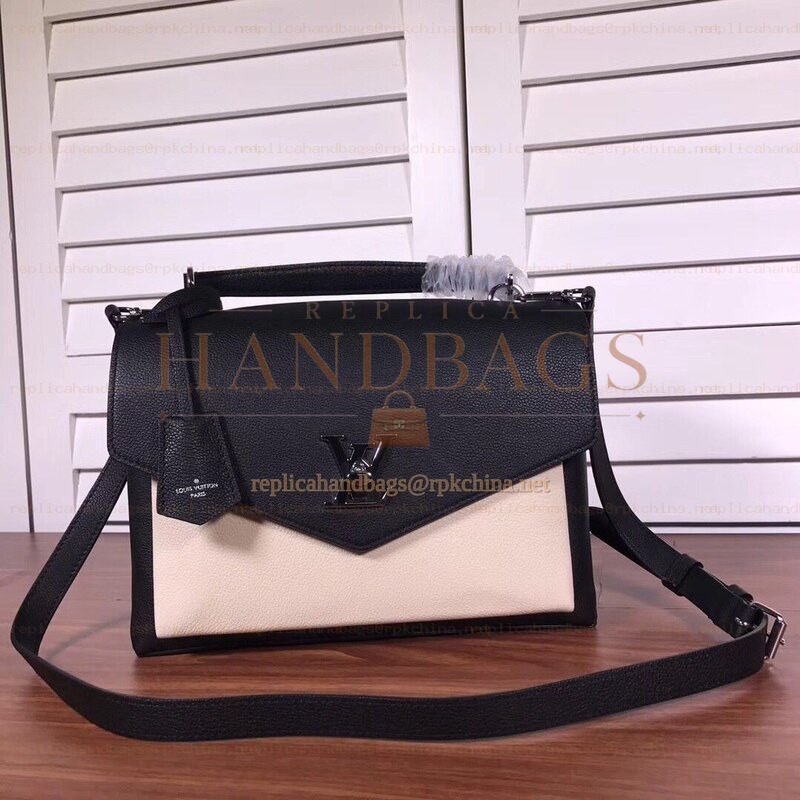 Replica Louis Vuitton Black White Flap MyLockme