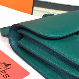 Replica Hermes Green Constance Mini 18 Palladium Hardware Bag