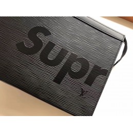 Replica Louis Vuitton Black Epi Leather Supreme Pochette Voyage MM Clutch