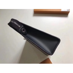 Replica Louis Vuitton Black Epi Leather Supreme Pochette Voyage MM Clutch