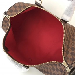 Replica Louis Vuitton Brown Damier Ebene Keepall Bandouliere 45