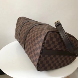 Replica Louis Vuitton Brown Damier Ebene Keepall Bandouliere 45