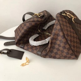 Replica Louis Vuitton Brown Damier Ebene Keepall Bandouliere 45
