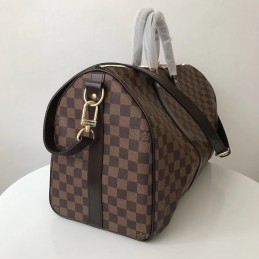 Replica Louis Vuitton Brown Damier Ebene Keepall Bandouliere 45