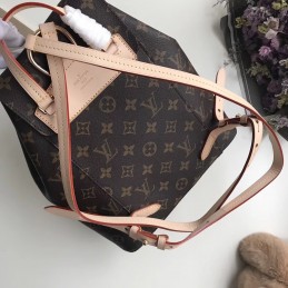 Replica Louis Vuitton Brown Monogram Beige Trim Sperone BB Backpack