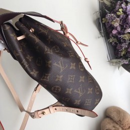 Replica Louis Vuitton Brown Monogram Beige Trim Sperone BB Backpack