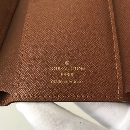 Replica Louis Vuitton Brown Monogram Black Snap Victorine Wallet