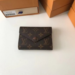 Replica Louis Vuitton Brown Monogram Black Snap Victorine Wallet