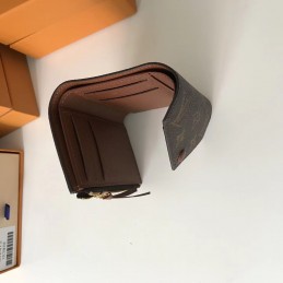 Replica Louis Vuitton Brown Monogram Black Snap Victorine Wallet