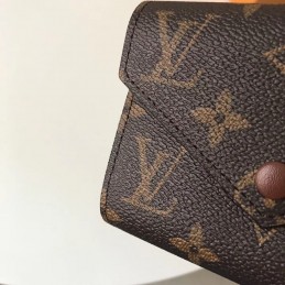 Replica Louis Vuitton Brown Monogram Black Snap Victorine Wallet
