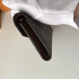 Replica Louis Vuitton Brown Monogram Black Snap Victorine Wallet