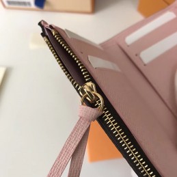 Replica Louis Vuitton Brown Monogram Pale Pink Snap Victorine Wallet