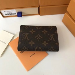 Replica Louis Vuitton Brown Monogram Orange Snap Victorine Wallet